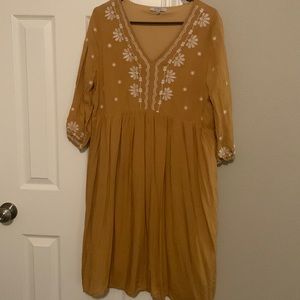 Mustard yellow dress